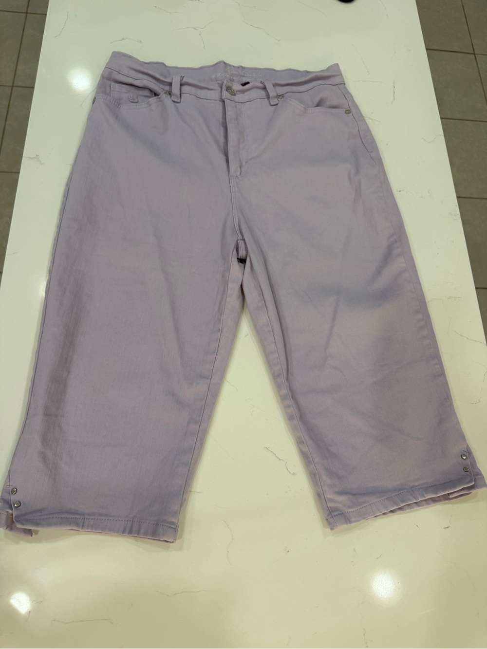 💜 Gloria Vanderbilt Lavender Cropped Jeans – Size 12